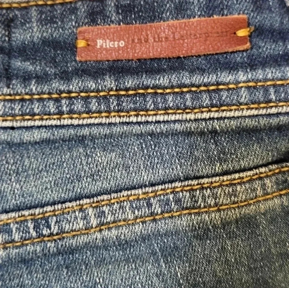 Pilcro and the Letterpress Anthropologie Relaxed Straight Red Stripes Jeans(26) - Picture 11 of 13